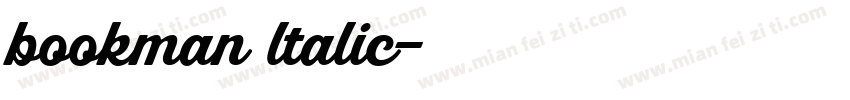bookman ltalic字体转换